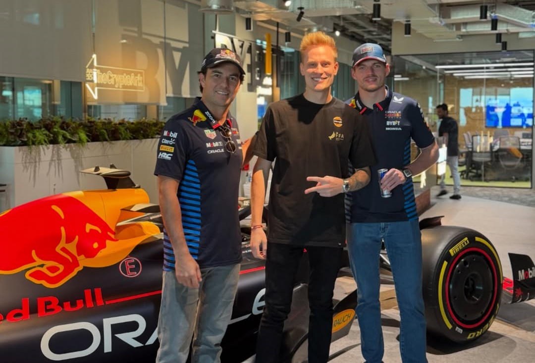 Oleksandr Orlovskyi with his friends